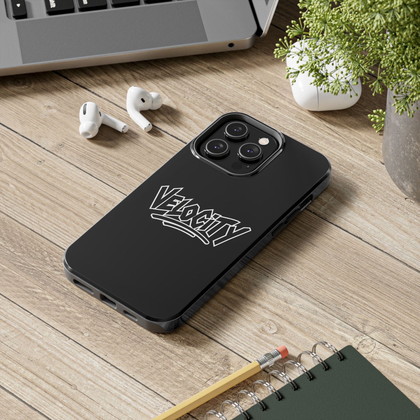 Velocity Black Phone Case